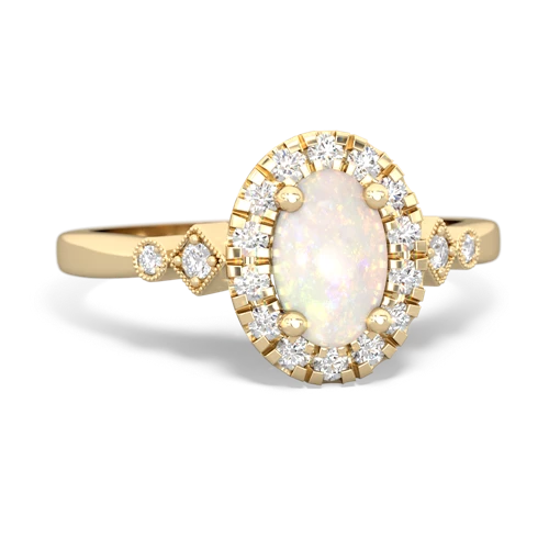 opal antique halo ring