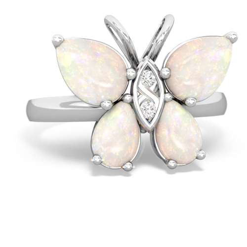 opal butterfly ring