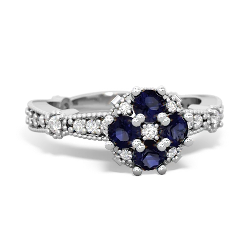 sapphire art deco engagement ring