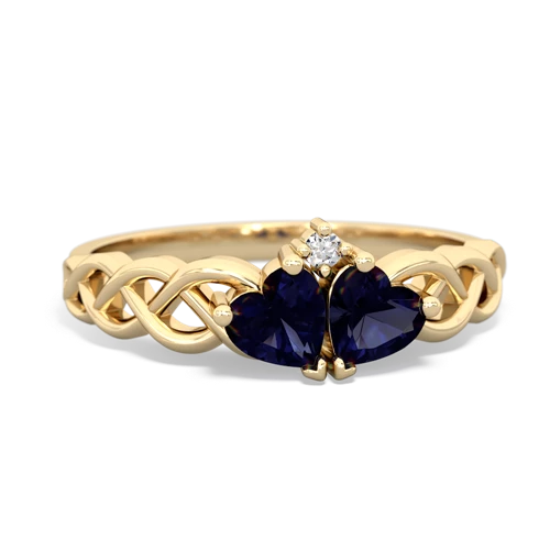 sapphire celtic braid ring