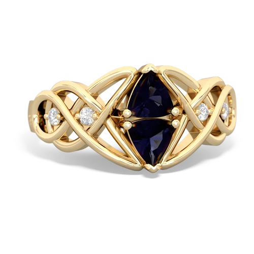 sapphire celtic knot ring