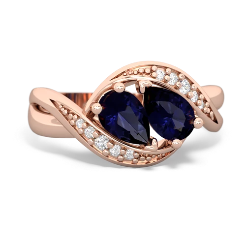 sapphire keepsake curls ring