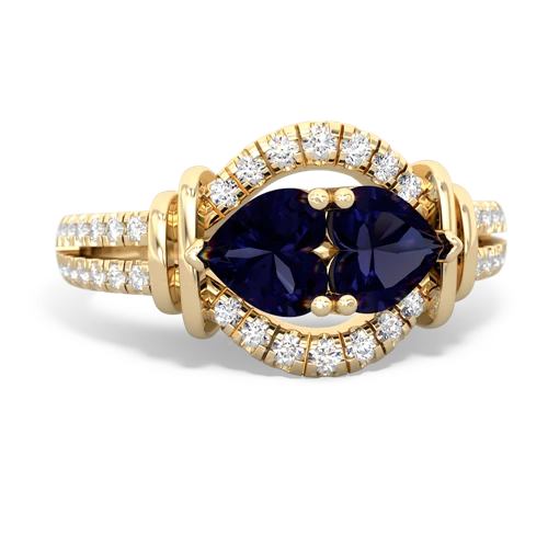 sapphire pave keepsake ring