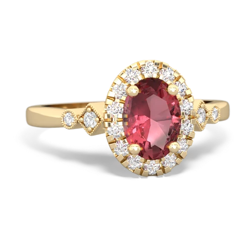 tourmaline antique halo ring